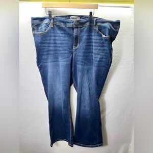 Torrid Luxe Slim Boot Cut Jeans Womens 26W Short Plus Size Blue Denim 2346